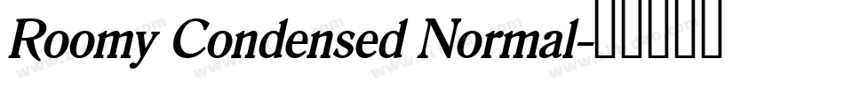 Roomy Condensed Normal字体转换